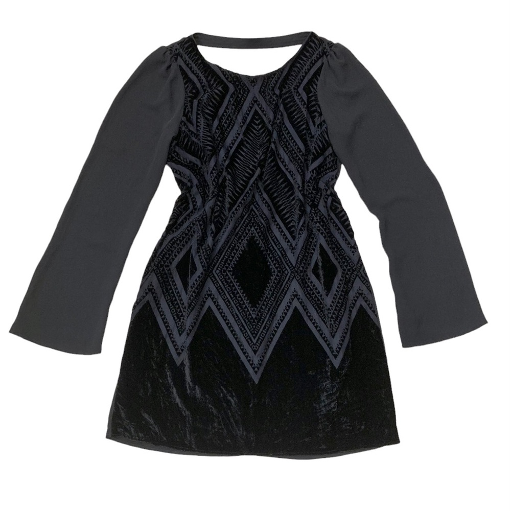 Express Black Velvet Shift Dress